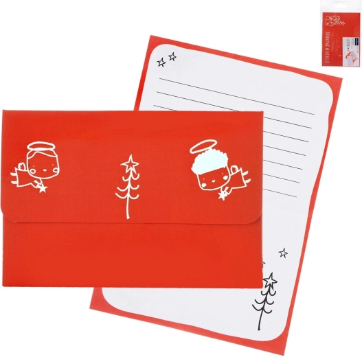 Sobre de papel «Felices fiestas» con carta insertada (CZ/SK) - 1 pieza