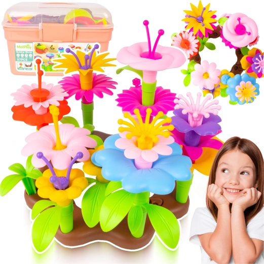 Juego de construcción de flores 97 piezas DIY
