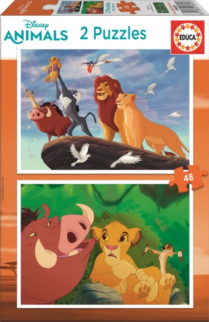 Puzzle EDUCA – EL REY LEÓN, 2×48 piezas