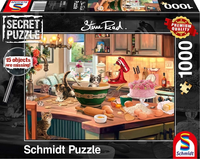 Puzzle secreto Schmidt en la mesa de cocina 1000 piezas