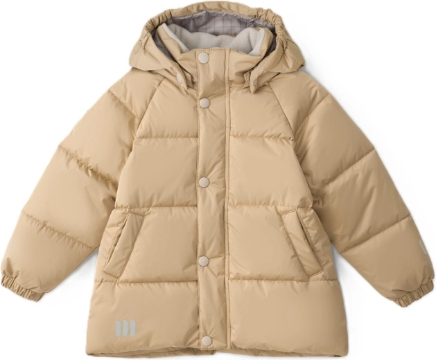 Chaqueta de invierno acolchada LEOKID Leni Lark Beige, talla 116