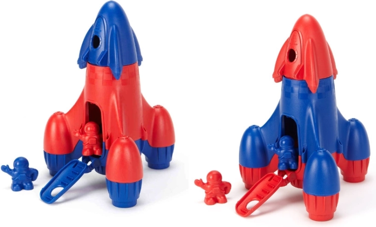 Cohete Green Toys para niños de plástico reciclado