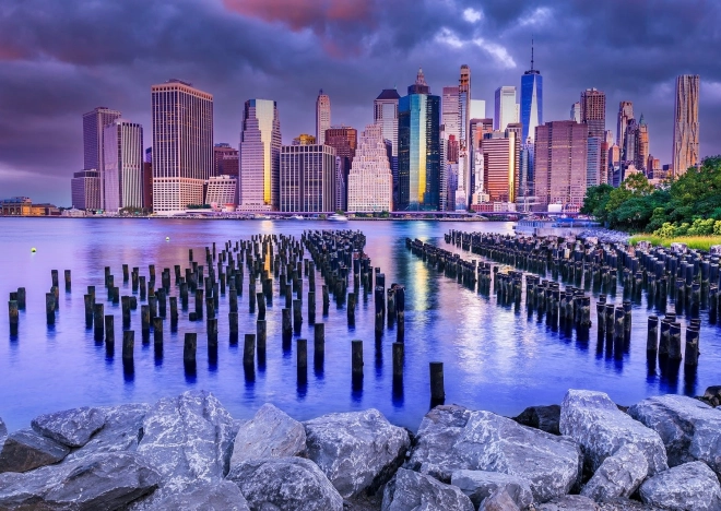 Puzzle Enjoy: cielo nublado sobre Manhattan, Nueva York, 1000 piezas