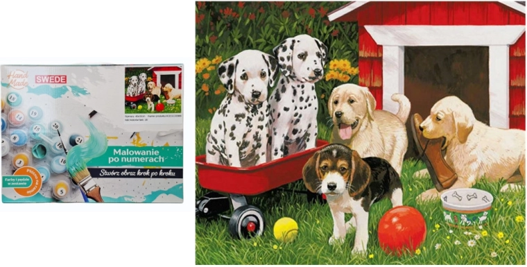 Pintura por números – Perritos - 1 pieza
