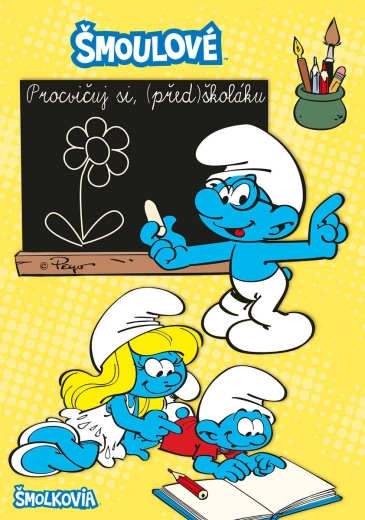 Cuaderno educativo Practica, (pre)escolar Pitufo con rotulador