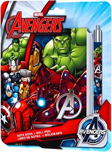 Set de cuaderno y bolígrafo Avengers
