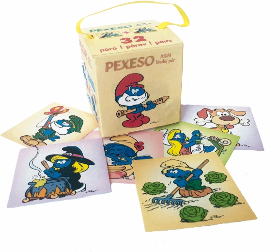 Pexeso de Los Pitufos en caja de papel