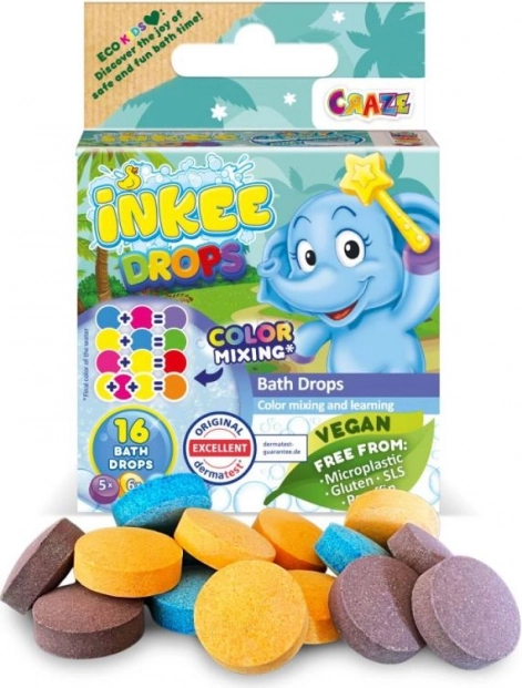 Copos de baño Inkee con aroma a algodón de azúcar y manteca de karité