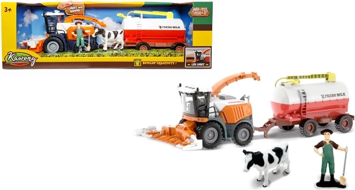 Set de granja – cosechadora con luces LED, sonidos y accesorios - 1 pieza