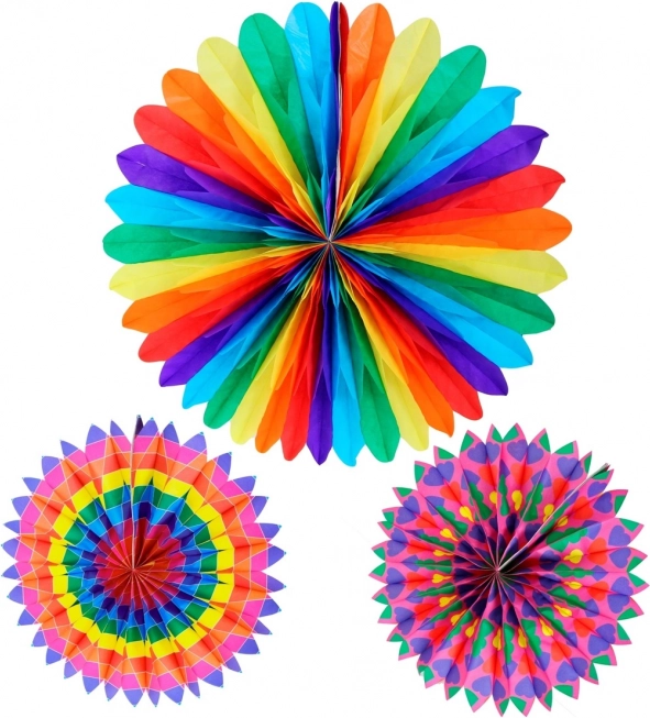 Decoración colgante de papel de 50 cm – surtido de colores