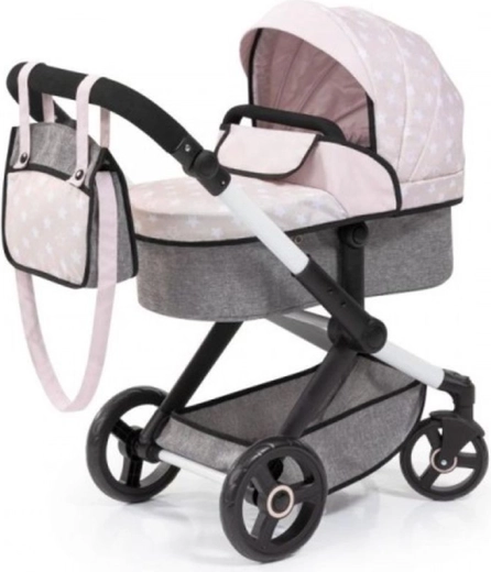 Cochecito combinado para muñecas Bayer Xeo gris-rosa