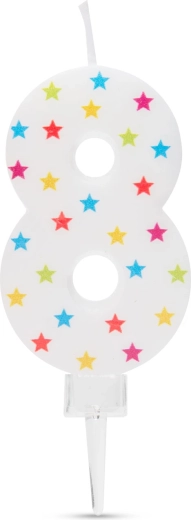 Vela para tarta con el número 8