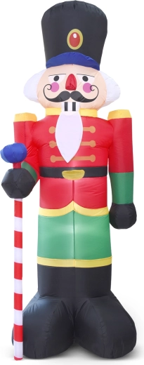 Cascanueces navideño inflable con iluminación LED de 240 cm