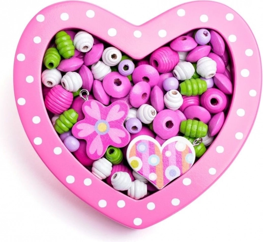 Cuentas para ensartar, set Corazoncito