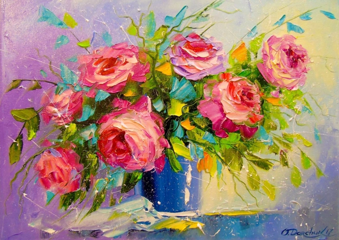 Puzle ramo de rosas 1000 piezas