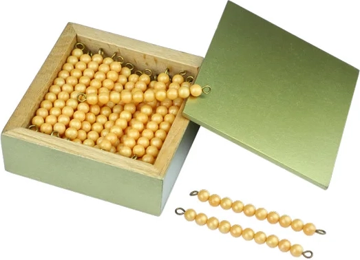 Moyo Montessori decenas doradas en caja (45 uds.)