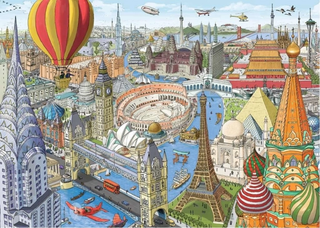 Puzzle La vuelta al mundo en 80 días 1000 piezas