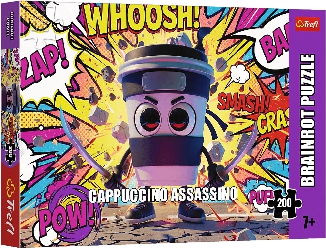 Puzzle Trefl BrainRots Cappuccino Assassino de 200 piezas