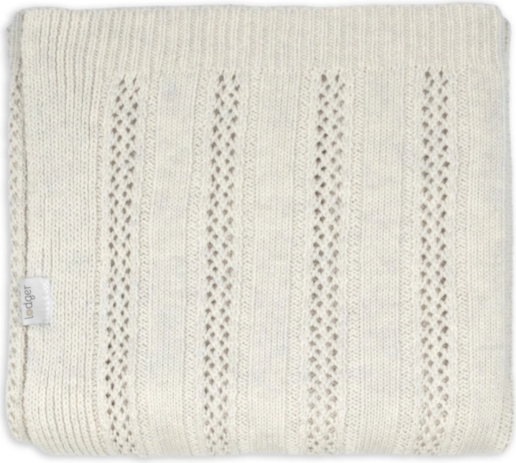 Manta Lodger para recién nacidos de lana merino tan birch