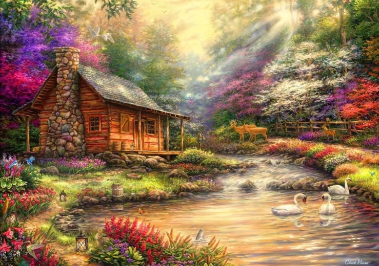 Puzzle BLUEBIRD Cabaña de cazadores 1000 piezas