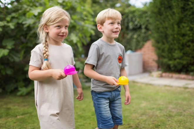 Set de juegos de fiesta para niños al aire libre: carreras de sacos, juego de huevo y cuchara, juegos de lanzamiento