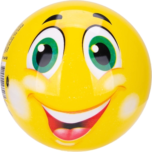 Pelota de colores con cara sonriente 13 cm