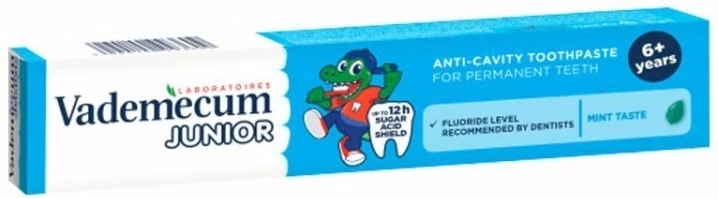 Vademecum Junior pasta de dientes infantil spearmint 6+ 75 ml
