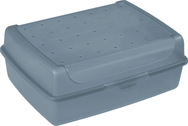 Luca click box midi recipiente de plástico con tapa 1 l azul