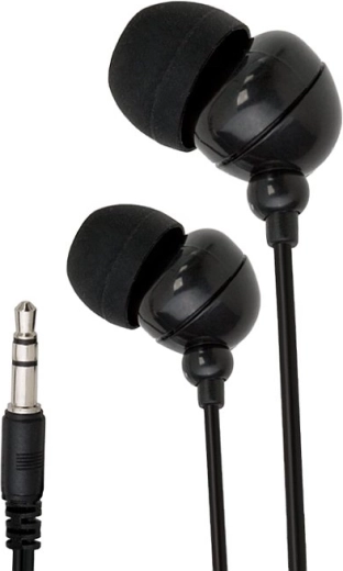 Auriculares intrauditivos negros con conector jack de 3,5 mm