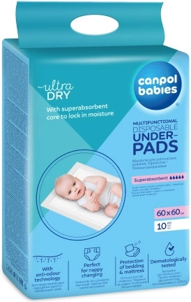 Canpol babies empapadores multifunción desechables 60 × 60 cm, 10 uds
