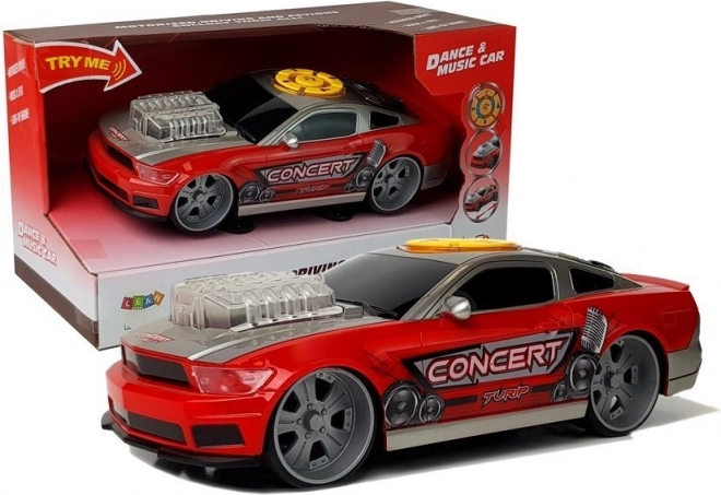 Coche DJ musical de baile con luces y altavoces