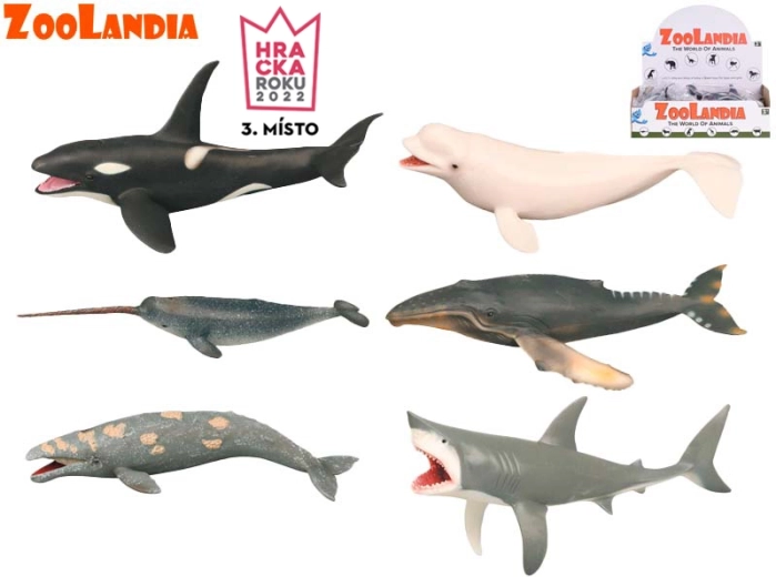 Zoolandia animales marinos – figuras de plástico 18–26 cm, set