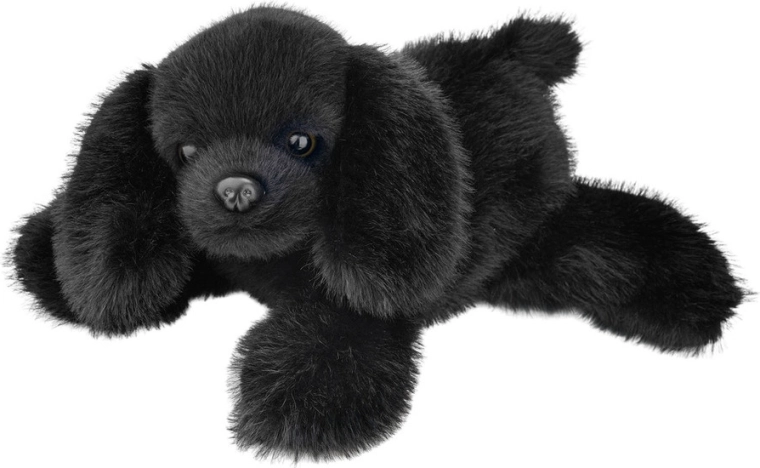 Perrito de peluche negro 28 cm
