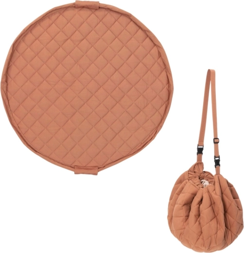 Play&Go Noomad soft manta de juego orgánica y saco para juguetes tawny brown