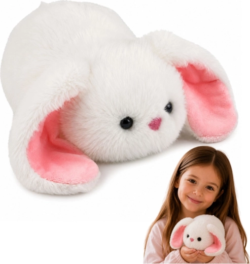 Conejito de peluche blanco con orejas largas 16 cm - 1 pieza