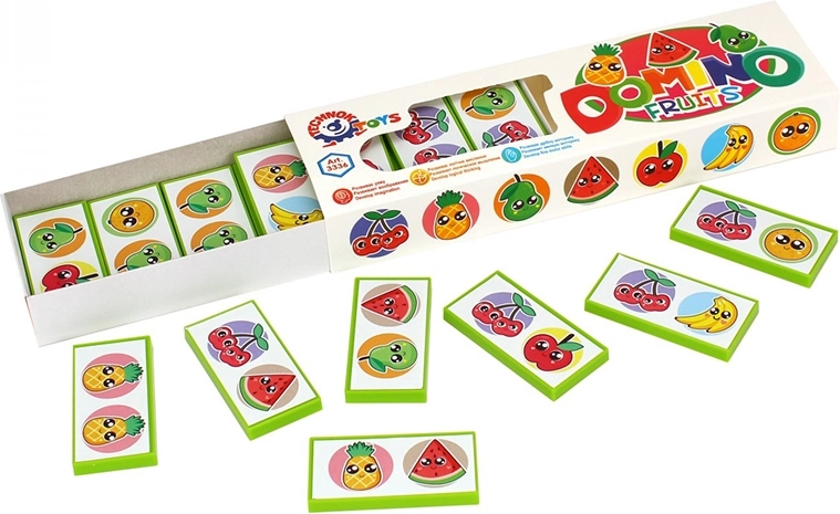 Dominó de frutas en caja – juego educativo para niños a partir de 3 años