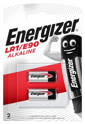 Pilas alcalinas Energizer LR1/E90, paquete de 2 uds.