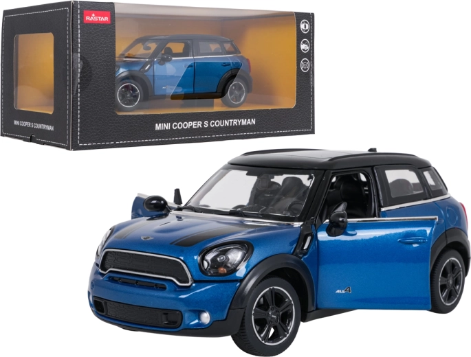 Modelo metálico de coche MINI Countryman RASTAR 1:24 azul