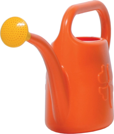 Regadera de plástico de 4,5 l con roseta desmontable – naranja