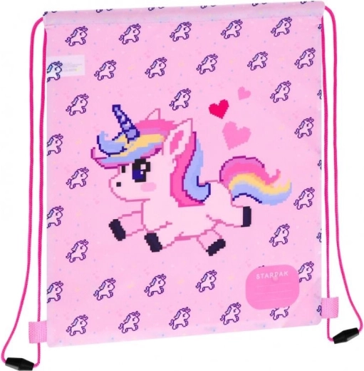 Bolsa deportiva tipo mochila Pixel unicornio - 1 pieza