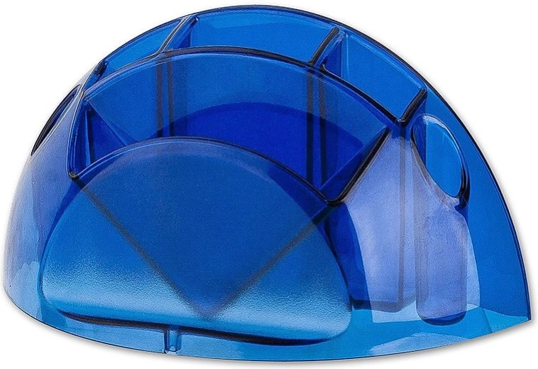 Portalápices y soporte para blocos ICO Smart, azul transparente