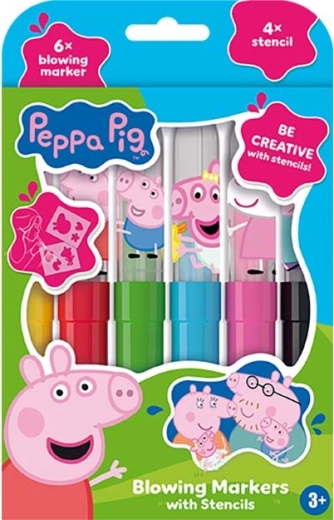 Rotuladores sopladores Peppa Pig con plantillas