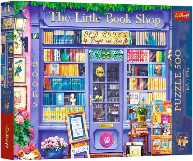 Puzzle Trefl Premium Plus Teatime – librería acogedora de 500 piezas
