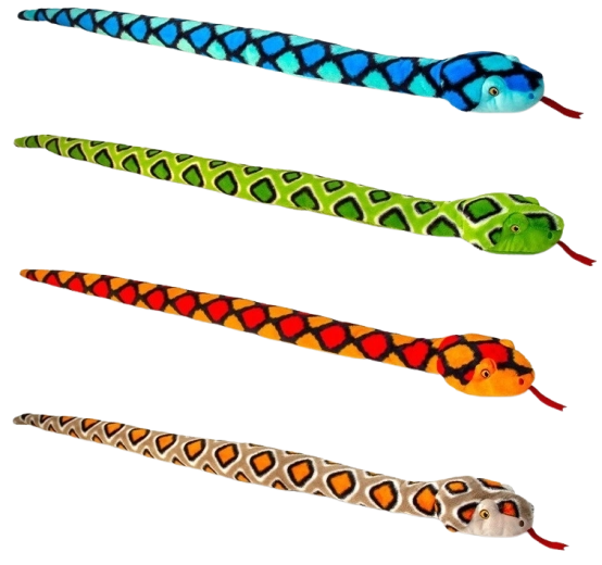 Serpiente de peluche Keeleco de 200 cm, 3 variantes - 1 unidad
