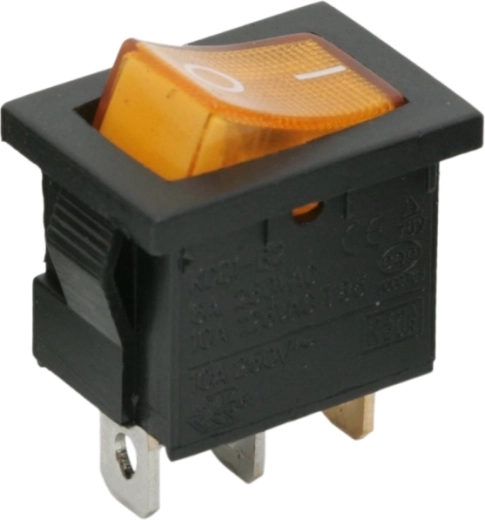 Interruptor basculante con iluminación amarilla