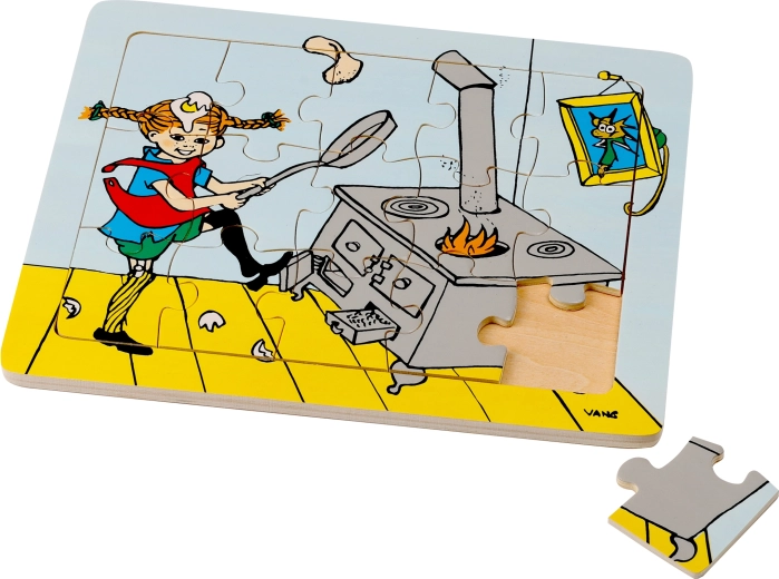 Puzle de madera Pippi Calzaslargas 15 piezas