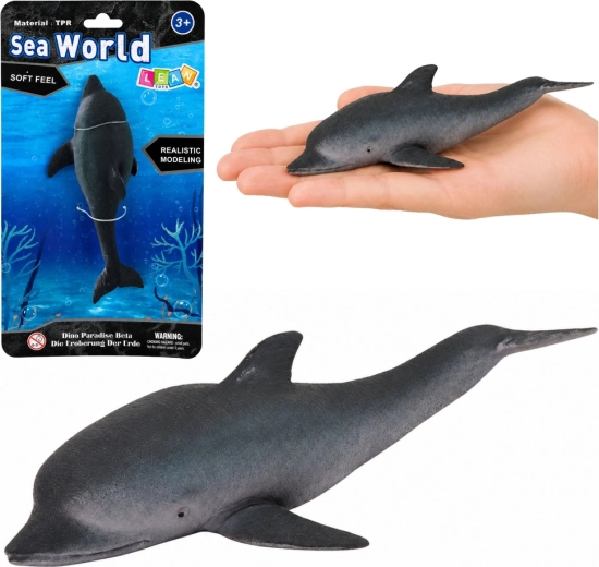 Figura realista de goma de delfín marino TPR 17,5 cm - 1 pieza