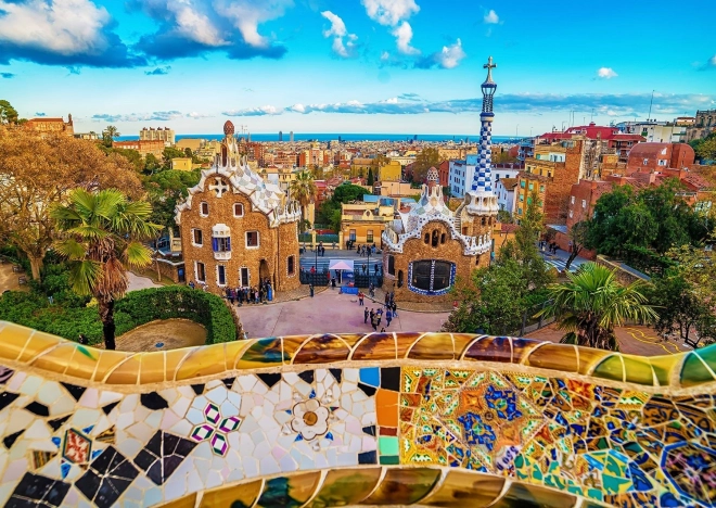 Puzzle Vista desde el Parque Güell en Barcelona 1000 piezas