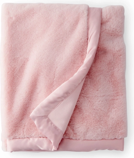 Manta infantil de doble capa de pelo sintético Carter's Pink 80 × 110 cm