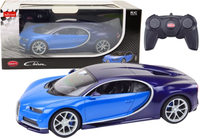 Bugatti Chiron modelo de coche teledirigido a escala 1:14 azul